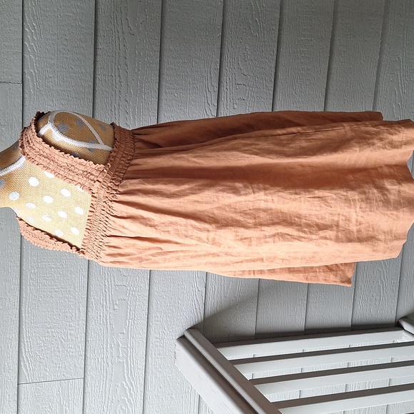 Everlane The Smocked Linen Dress Size XS Light Brown - Picture 9 of 14